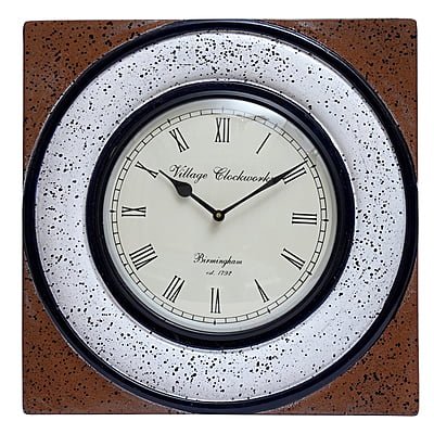 Handcrafted Square Wooden Analog Wall Clock with Marble Finish2 (16*16 Inch, 10 Inch Dial) Handcrafted Square Wooden Analog Wall Clock with Marble Finish2 (16*16 Inch, 10 Inch Dial)