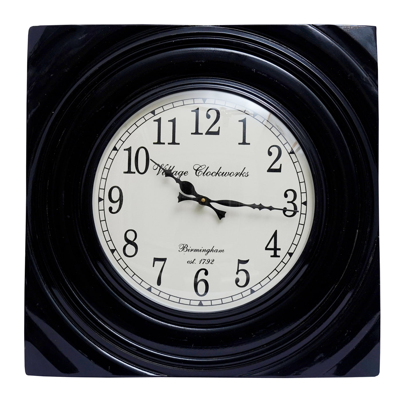 Handcrafted Square Analog Wooden Clock - 18*18 Inch Beauty with a 12 Inch Dial in Rich Black Hue! Handcrafted Square Analog Wooden Clock - 18*18 Inch Beauty with a 12 Inch Dial in Rich Black Hue!