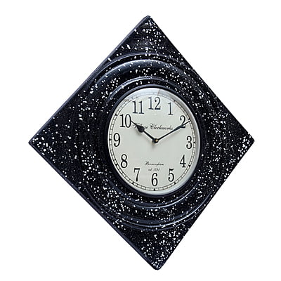Handcrafted Diamond Wooden Analog Wall Clock with Marble Finish1 (16*16 Inch, 10 Inch Dial) Handcrafted Diamond Wooden Analog Wall Clock with Marble Finish1 (16*16 Inch, 10 Inch Dial)