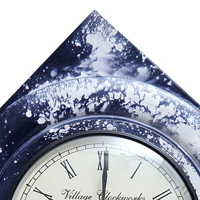 Handcrafted Diamond Wooden Analog Wall Clock with Marble Finish2 (16*16 Inch, 10 Inch Dial) Handcrafted Diamond Wooden Analog Wall Clock with Marble Finish2 (16*16 Inch, 10 Inch Dial)