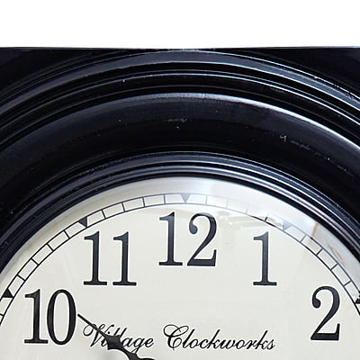 Handcrafted Square Analog Wooden Clock - 18*18 Inch Beauty with a 12 Inch Dial in Rich Black Hue! Handcrafted Square Analog Wooden Clock - 18*18 Inch Beauty with a 12 Inch Dial in Rich Black Hue!