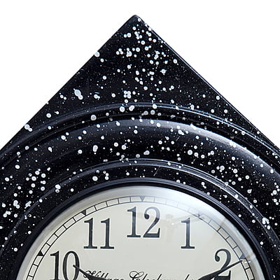 Handcrafted Diamond Wooden Analog Wall Clock with Marble Finish1 (16*16 Inch, 10 Inch Dial) Handcrafted Diamond Wooden Analog Wall Clock with Marble Finish1 (16*16 Inch, 10 Inch Dial)