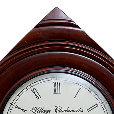 Handcrafted Diamond Analog Wooden Clock - 18*18 Inch Beauty with a 12 Inch Dial in Rich Brown! Handcrafted Diamond Analog Wooden Clock - 18*18 Inch Beauty with a 12 Inch Dial in Rich Brown!
