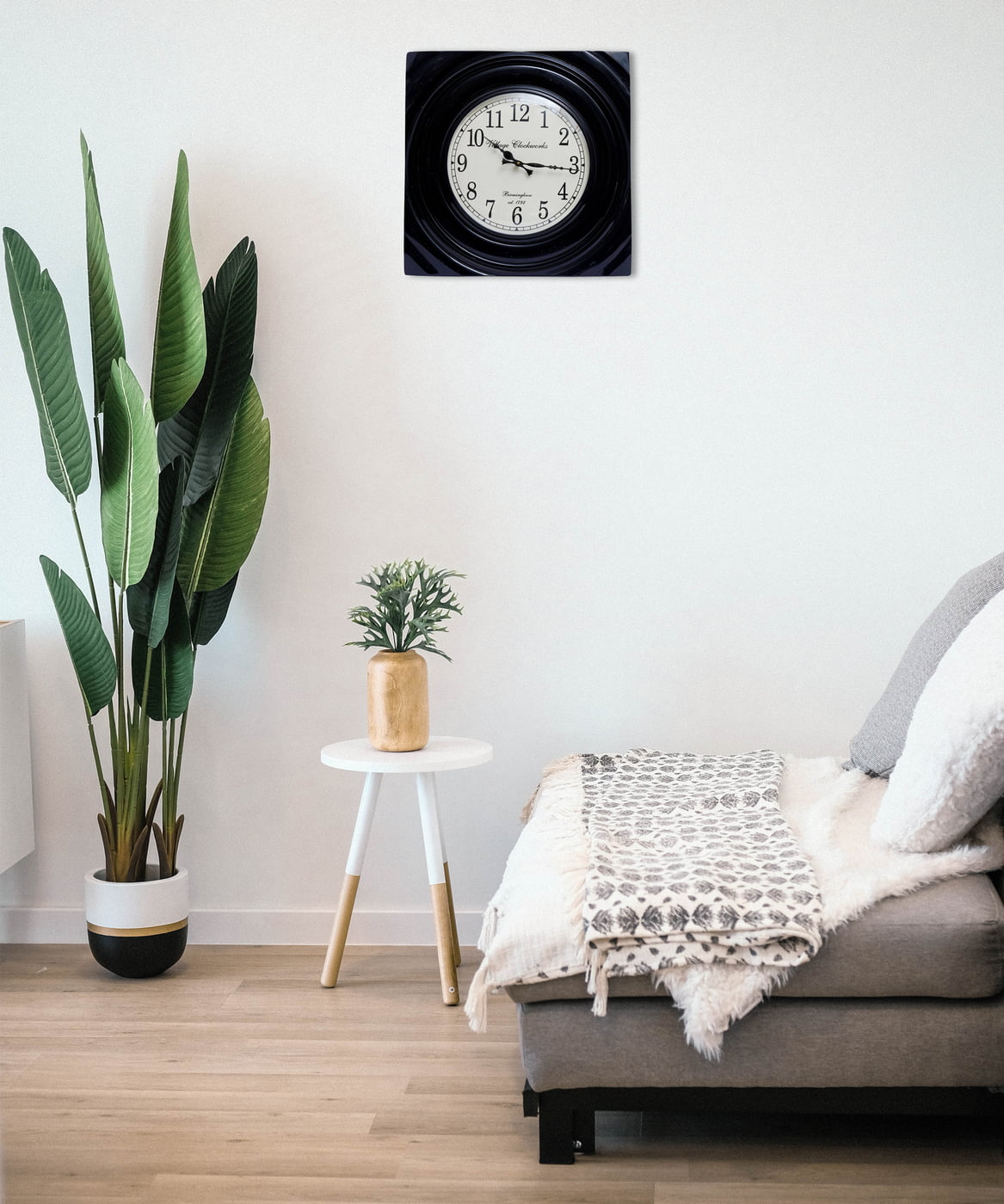 Handcrafted Square Analog Wooden Clock - 18*18 Inch Beauty with a 12 Inch Dial in Rich Black Hue! Handcrafted Square Analog Wooden Clock - 18*18 Inch Beauty with a 12 Inch Dial in Rich Black Hue!