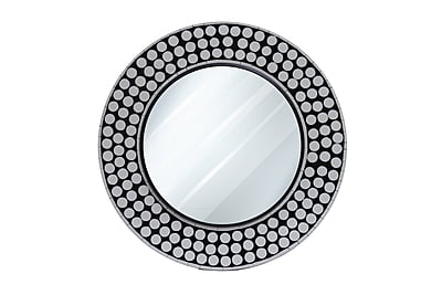 Elegance Personified: Royal Craft Palace 18-Inch Handcrafted Wooden Mirror with Marble Finish