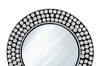 Elegance Personified: Royal Craft Palace 18-Inch Handcrafted Wooden Mirror with Marble Finish