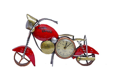 Timeless Journey: Royal Craft Palace Iron Metal Retro Bike Table Clock (14x4x8.5 CM)