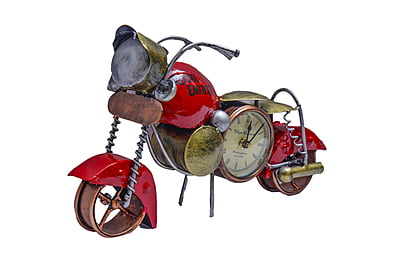 Timeless Journey: Royal Craft Palace Iron Metal Retro Bike Table Clock (14x4x8.5 CM)